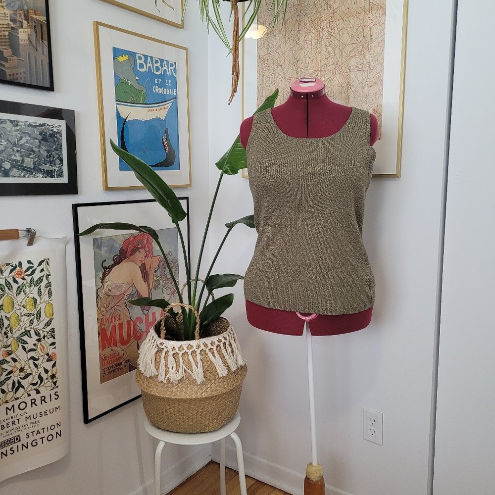 LANE BRYANT Women’s Gold Knit Tank Size 14